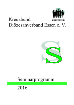 Seminartermine 2016 - Kreuzbund Diözesanverband Essen