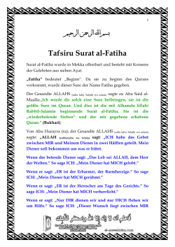 Tafsiru Surat al-Fatiha - Al