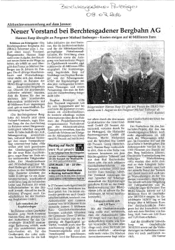 Hauptversammlung 2016