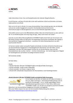 e.NEWS - ePunkt - das L&uuml;becker B&uuml;rgerkraftwerk eV