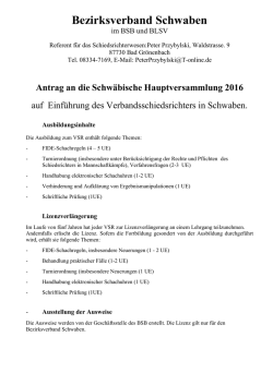 Einf&uuml;hrung Verbandssschiedsrichter