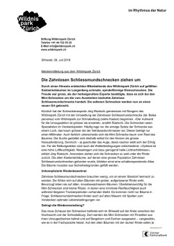 Die Zahnlosen Schliessmundschnecken ziehen um
