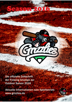Grizzlies-Saisonheft 2016