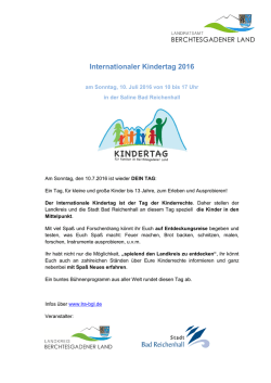 Internationaler Kindertag 2016