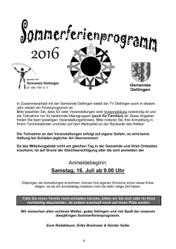 downloaden... - tv dettingen ev