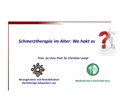 Schmerztherapie - Berufung Altenpflege
