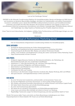 Head of Performance Marketing (m/w)