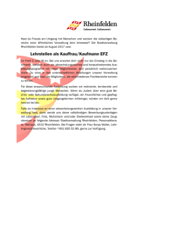 Lehrstellen als Kauffrau/Kau Kauffrau/Kaufmann EFZ