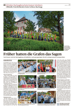 Solothurner Zeitung, vom: Montag, 11. Juli 2016