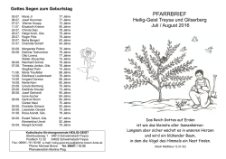 Pfarrbrief Treysa - Pastoralverbund Maria Hilf, Schwalmstadt