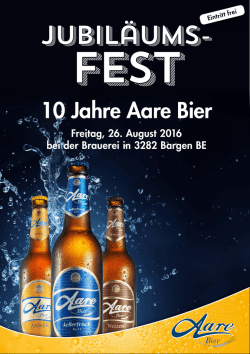 Jubil&auml;ums - Aare Bier