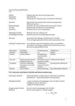 Angewandte Methoden Zusammenfassung Vorlesung HS 2013