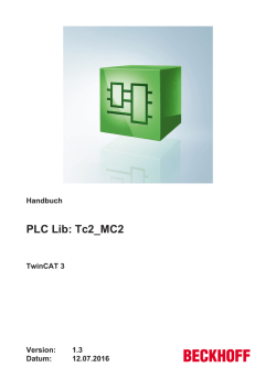 Handbuch PLC Lib: Tc2_MC2