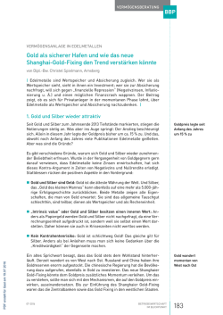 gold als sicherer Hafen und wie das neue shanghai-gold