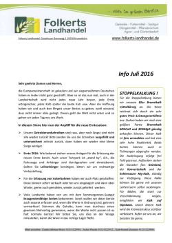 Info Juli 2016 - Folkerts Landhandel