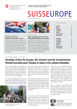 suisseurope 4/2016 - Eidgenössisches Departement für auswärtige