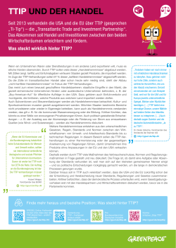 Bildungsmaterial: TTIP und der Handel