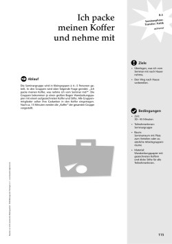 Ich packe meinen Koffer und nehme mit N