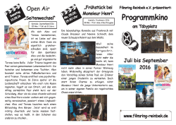 Aktuelles Programmheft - Filmring Reinbek e.V.