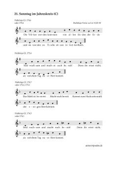 Halleluja-Verse zu Lk 13,22-30