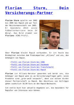 Florian Sturm, Dein Versicherungs-Partner - Rapid
