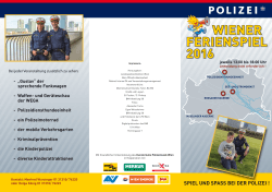 Ferienspiel Folder - Polizei © Polizei