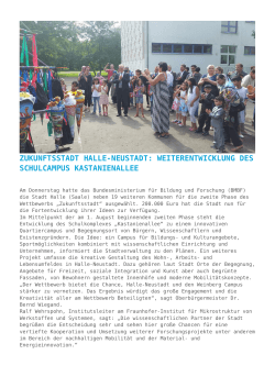 Zukunftsstadt Halle-Neustadt: Weiterentwicklung des