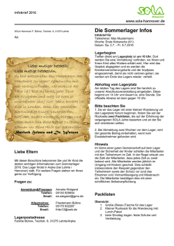 Infobrief - Sola Hannover