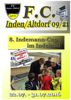 Turnierschrift - FC Inden/Altdorf 09/21