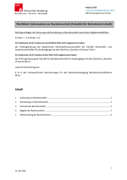 Inhalt - BWL - Universit&auml;t Hamburg