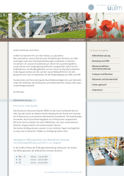kiz newsletter - Universität Ulm
