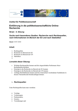 Einf&uuml;hrung in die politikwissenschaftliche Online