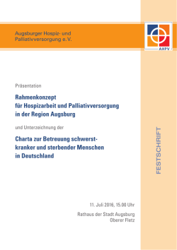 Festschrift - Charta f&uuml;r Sterbende