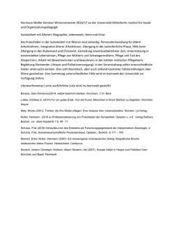 Hermann M&uuml;ller Seminar Wintersemester 2016/17 an der