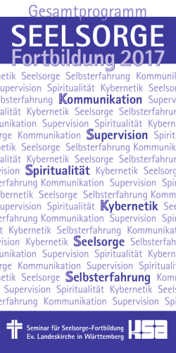 Jahresprogramm 2017 - Seminar f&uuml;r Seelsorge
