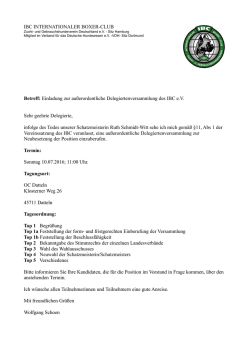 Einladung als PDF abrufen - Internationaler Boxer Club eV