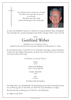 Gottfried Weber - Bestattung Lesiak