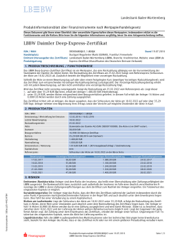 LBBW Daimler Deep-Express-Zertifikat - lbbw