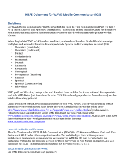 HILFE-‐Dokument für WAVE Mobile Communicator (iOS)