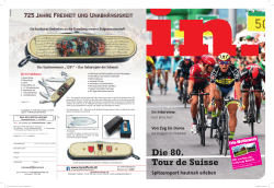 Die 80. Tour de Suisse - IN