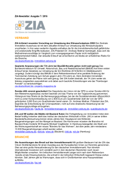 ZIA-Newsletter 7/2016 PDF