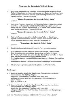 Ehrungen der Gemeinde Telfes