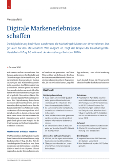 Digitale Markenerlebnisse schaffen