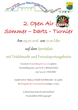 2. Open Air Sommer – Darts - Turnier