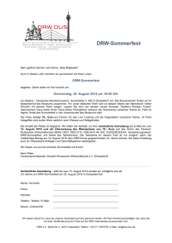 DRW-Sommerfest - Deutsch-Russischer Wirtschaftsclub eV