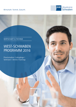Programm West - Schwaben 2016 - IHK