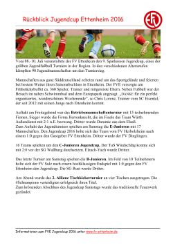 Rückblick Jugendcup Ettenheim 2016