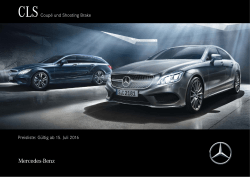 Preisliste CLS Coupé und Shooting Brake - Mercedes-Benz