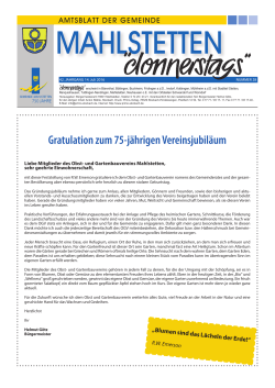 donnerstags - Mahlstetten