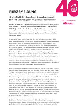 40 Jahre MÄDCHEN - Vision Media GmbH